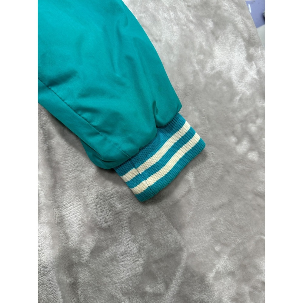 Vintage 80s 90s Action Windbreaker Jacket Teal Varsity Bomber Mens Size Large - Picture 4 of 7
